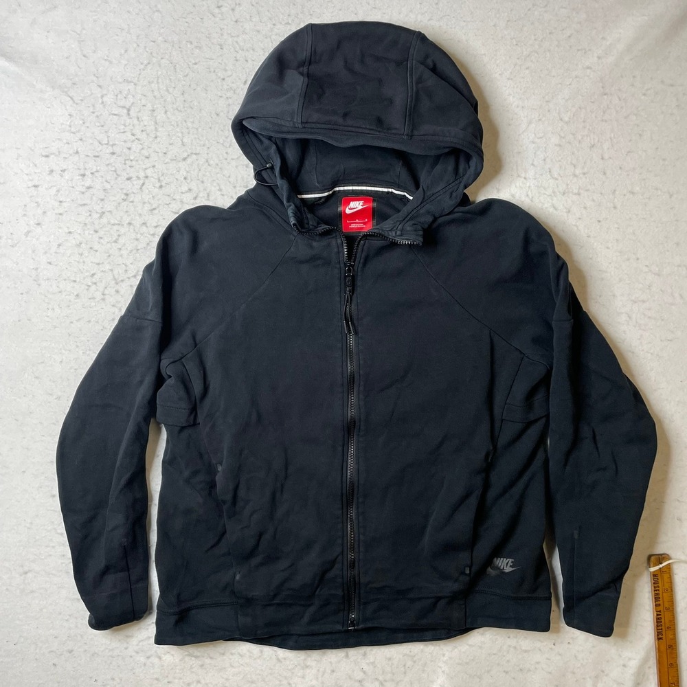 Nike Full Zip Hoodie Mens Large Black Tech Fleece Full Zip 806329-010